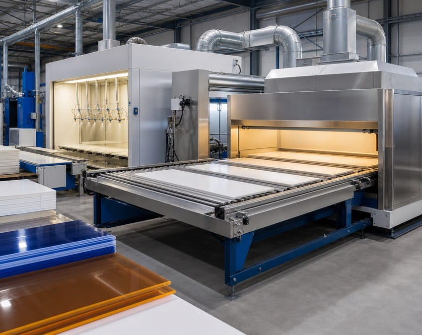 Automatic coating and laminating machine line for advertising equipment production